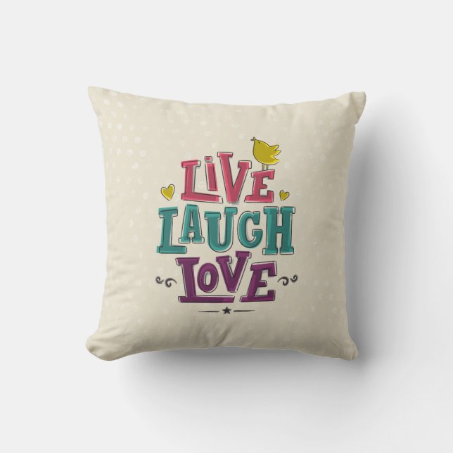 COUSSIN VIVRE RIRE AMOUR (Recto)