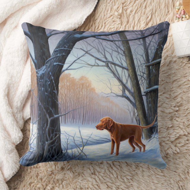Coussin Vizla Laisser neiger Noël (Couverture)