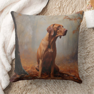 Coussin Vizsla à l'automne Feuilles automne Inspire