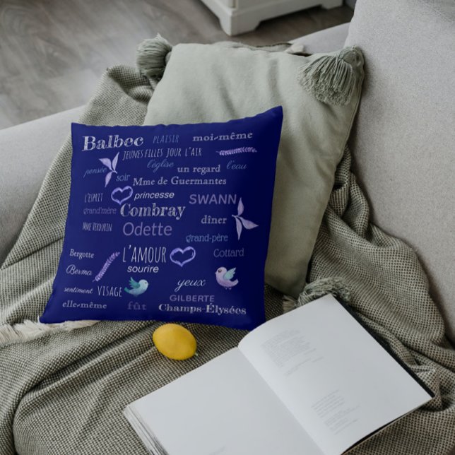 Coussin Vocabulaire français de Proust - tableau de bord (Créateur téléchargé)