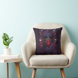 Coussin Vœux au-delà du voile – Art de mariage gothique