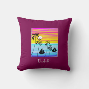 Coussin Voile Tropicale magnifique et mignonne