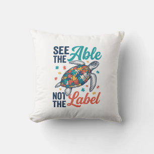 Coussin Voir le design du t-shirt de sensibilisation au pu