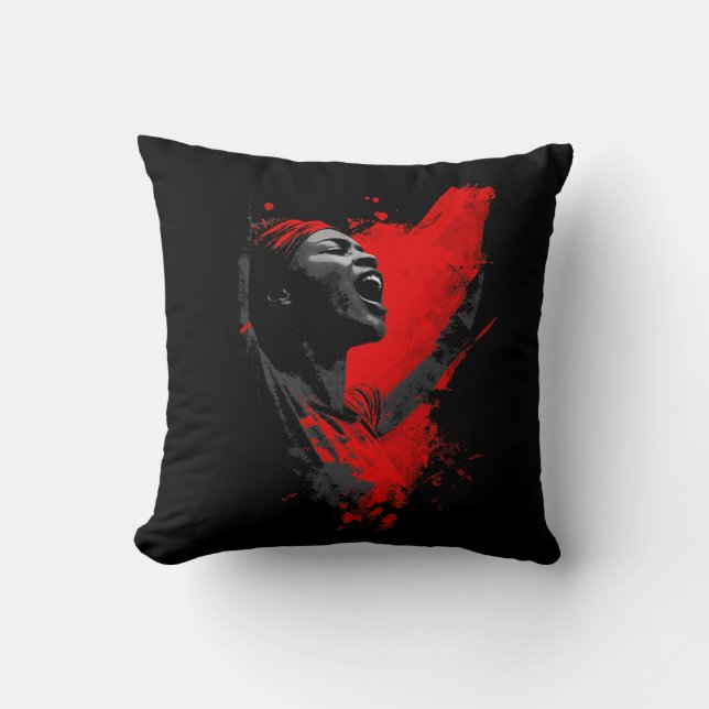 Coussin Voix en rouge (Recto)