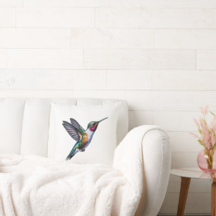 Coussin Vol de colibri sauvage