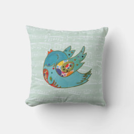 Coussin Vol et chant mignons d'oiseau