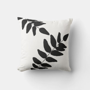 Coussin Volage tropical noir et blanc extérieur