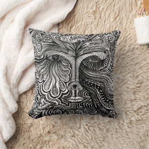 Coussin Volant de Portrait Trippy