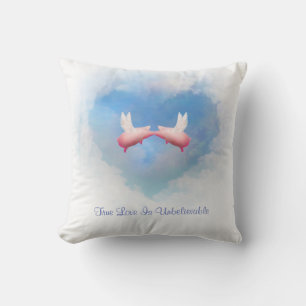 Coussin Voler Des Cochons Embrasser Un Amour Véritable Est