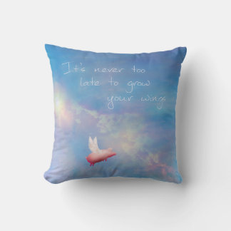 Coussin Voler le cochon-Il n'est jamais trop tard pour pou