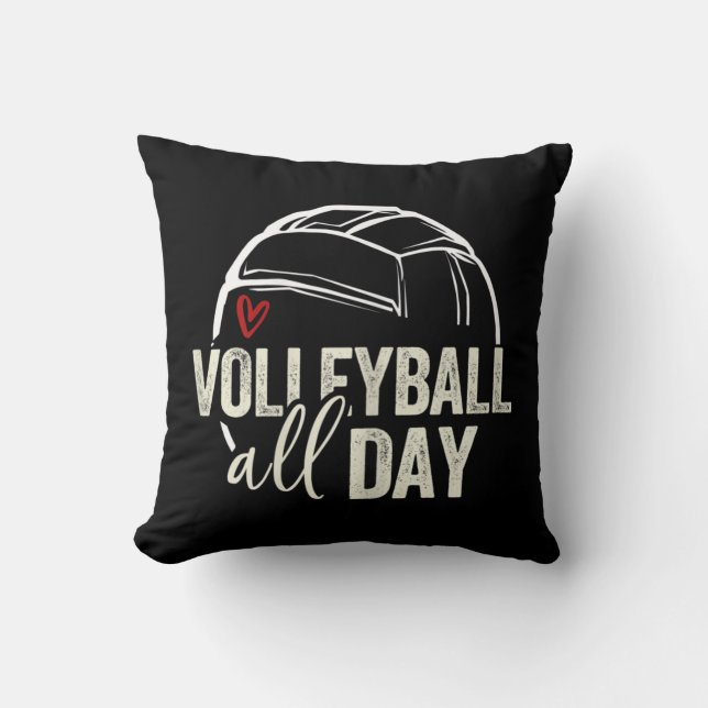 Coussin Volley-ball Ado fille femmes volleyball vidéo (Recto)