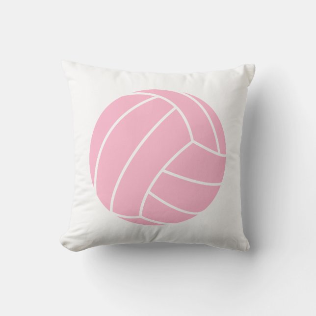 Coussin Volley-ball rose clair (Recto)