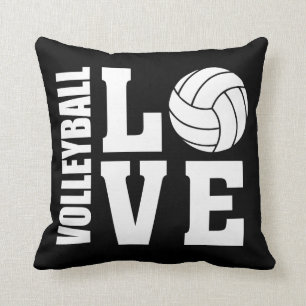 Coussin Volleyball amour noir