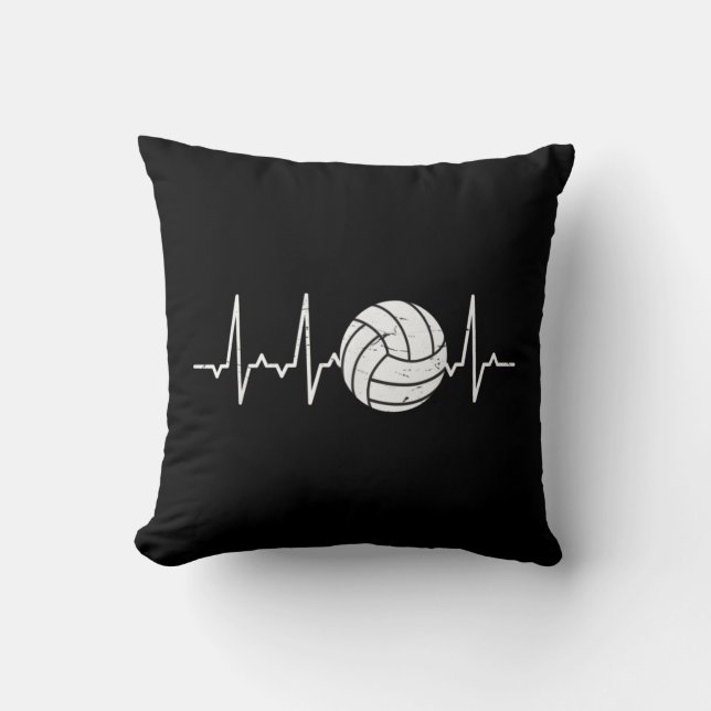 Coussin Volleyball Heartbeat Cute Fun (Recto)