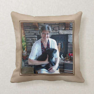 Coussin Vos 2 photos personnalisées se reposent ici