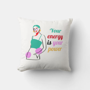 Coussin Votre Énergie Est Votre Puissance Motivational Ae