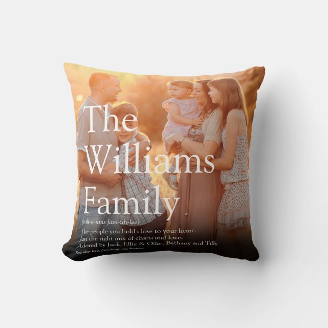 Coussin Votre famille Photo et définition Amusement modern (Recto)