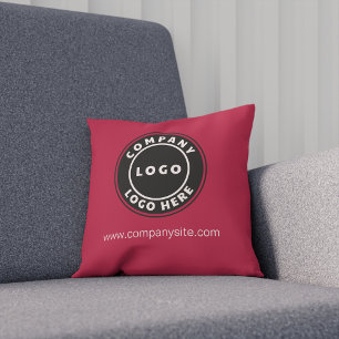 Coussin Votre logo d'entreprise et votre site Web d'entrep