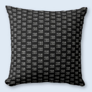 Coussin Votre logo d'entreprise   Motif élégant en demi-pa