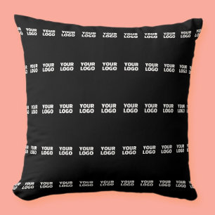 Coussin Votre logo   Motif de bande profilée horizontale