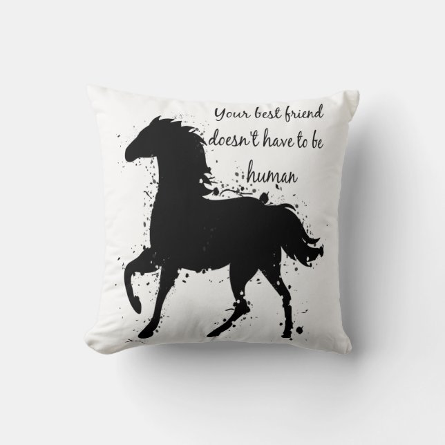 Coussin Votre meilleur ami Inspirational Horse Cote Art (Recto)