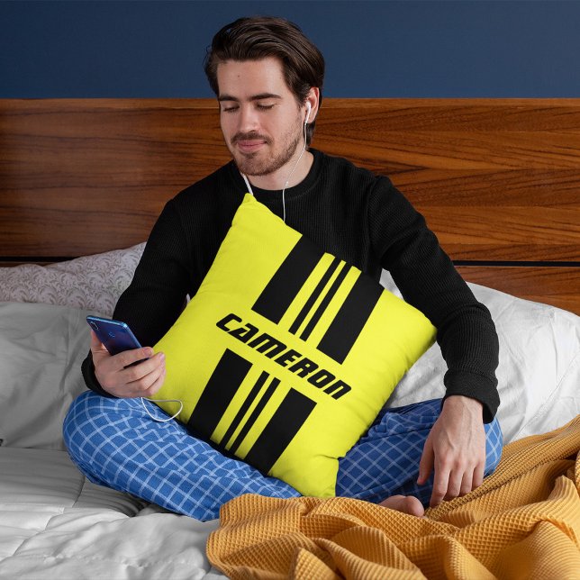 Coussin Votre nom Couleurs entièrement personnalisées Coul (Créateur téléchargé)
