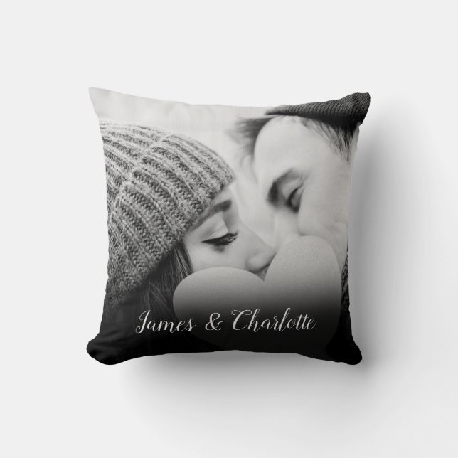 Coussin Votre nom de photo préféré Script (Recto)