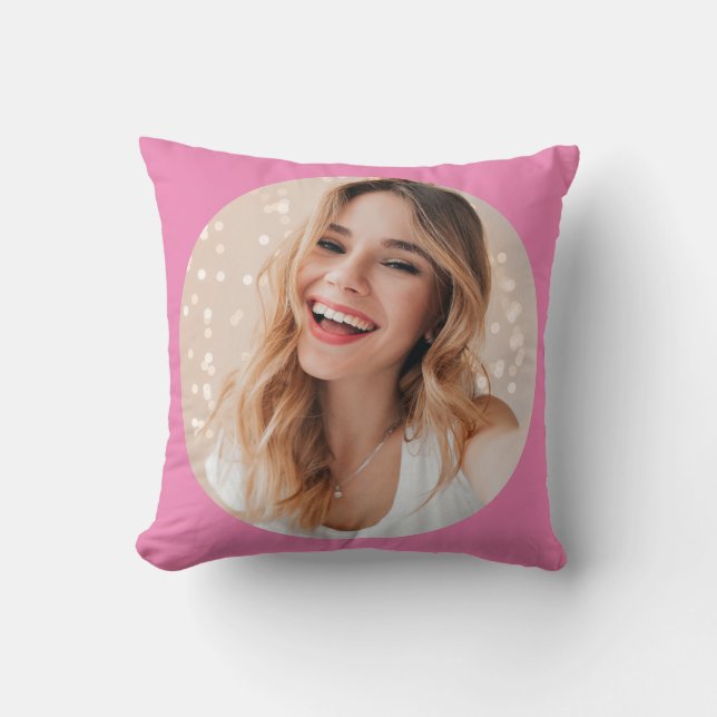 Coussin Votre photo de votre visage sur un personnage (Recto)