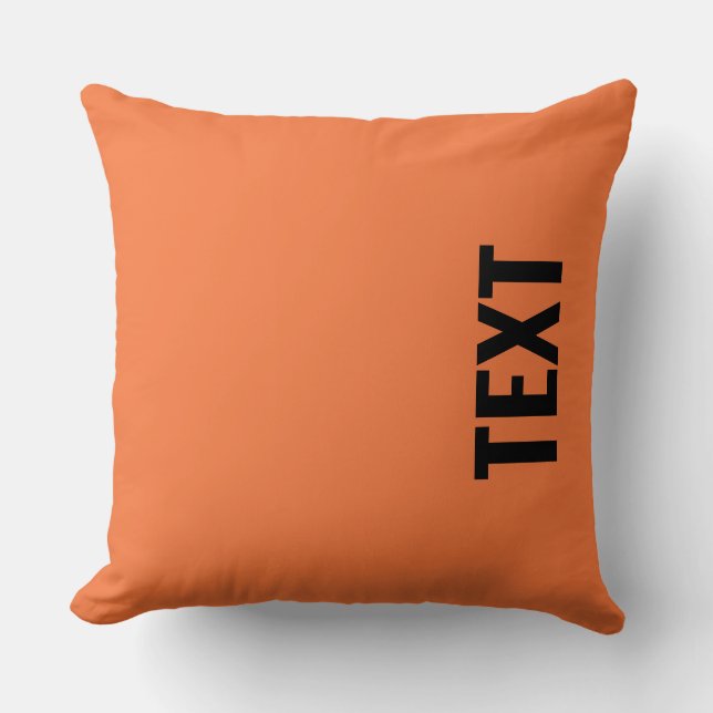 Coussin Votre Texte Athlétisme Orange Double Face Moderne (Recto)