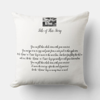 Coussin Votre texte et votre photo sur les éléments