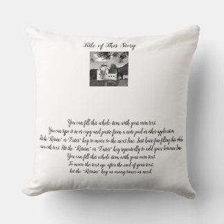 Coussin Votre texte et votre photo sur les éléments