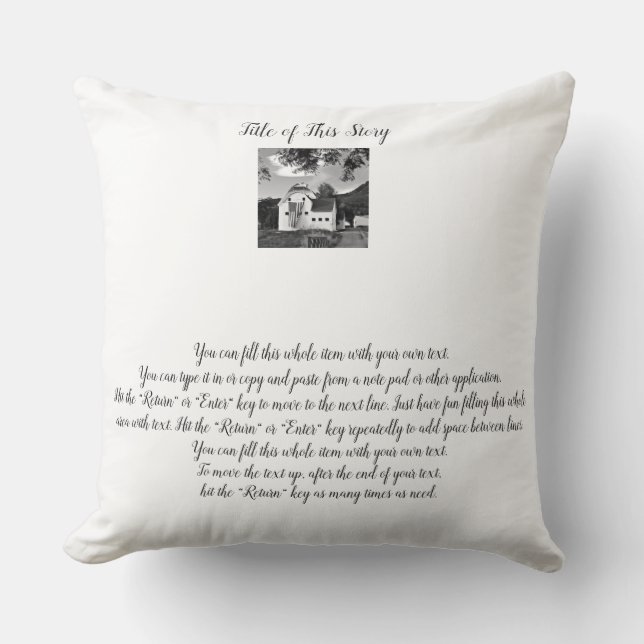 Coussin Votre texte et votre photo sur les éléments (Recto)
