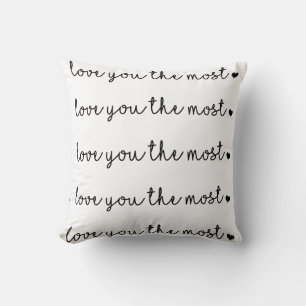 Coussin vous aimez le plus avec coeur simple moderne