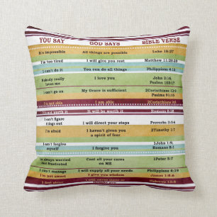 Coussin "Vous Dites/Dieu Dit" Versets Inspirationnels De L