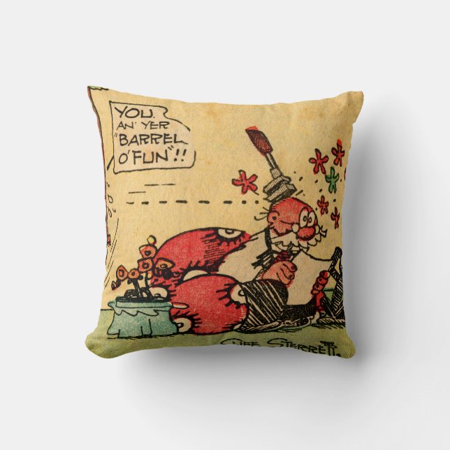 Coussin "Vous et votre baril de plaisir" Jetez l'oreiller (Recto)