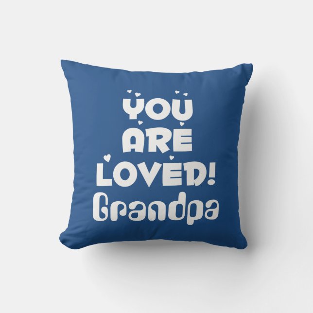 Coussin Vous Êtes Aimés ! Cadeau personnalisé pour lui (Recto)