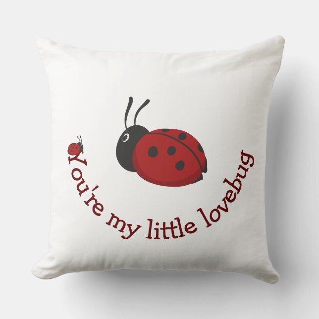 Coussin Vous êtes ma petite citation de coccinelle (Recto)