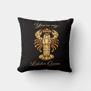 Coussin Vous êtes ma Reine Homard Bijou Diamant Luxe 
