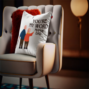 Coussin Vous êtes Mon Monde Mam & Papa - Amour de la Famil