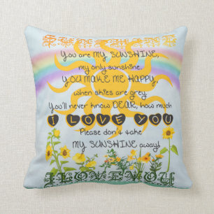 Coussin Vous êtes mon soleil