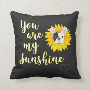 Coussin Vous êtes mon soleil, bouledogue français