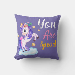 Coussin Vous êtes spécial licorne Throw Pillow
