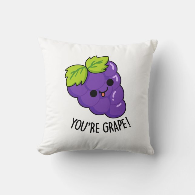 Coussin Vous êtes un jeu de fruits amusant (Recto)
