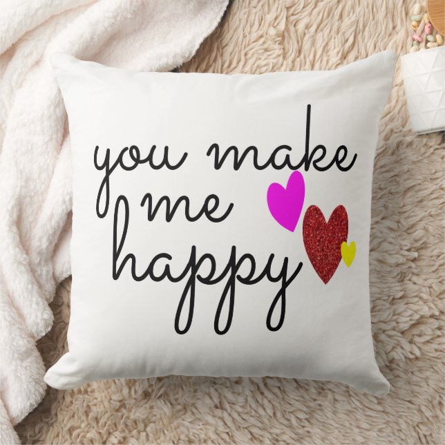Coussin Vous Me Rendre Heureux Amateurs Citations Et Disco (Couverture)