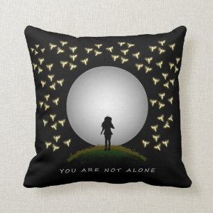 Coussin Vous n'êtes pas un seul ange Message d'espoir Cou