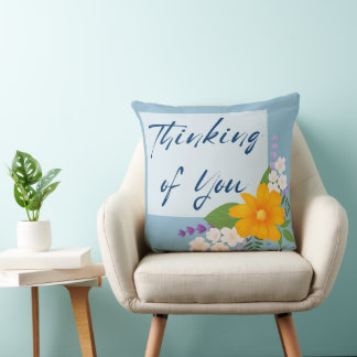 Coussin Vous penser avec Bouquet de Soutien