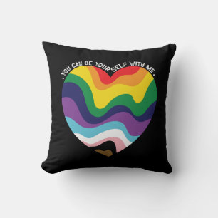 Coussin Vous pouvez être vous-même avec moi LGBT Transgenr