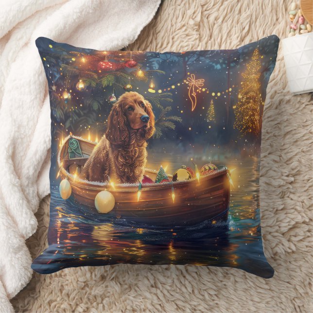 Coussin Voyage de Noël du Cocker Spaniel (Couverture)