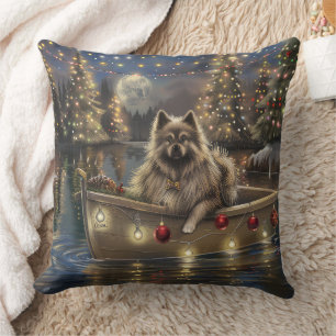 Coussin Voyage de Noël du Keeshond