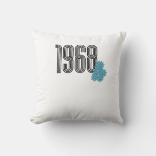 Coussin Voyage de paix Hippie 1968 Power Aqua